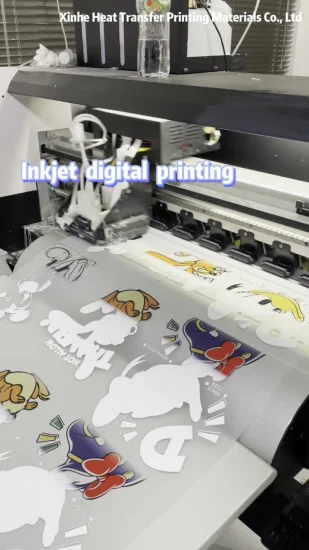 Dtf Inkjet Digital Pet Film Indumento Logo Stampa di marca Carta a trasferimento termico